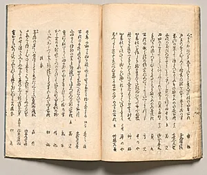 Spread Nineteen from Volume One of People of Japan in Light Verse (Kyōka) by Utagawa Hiroshige (Japanese, 1797–1858)