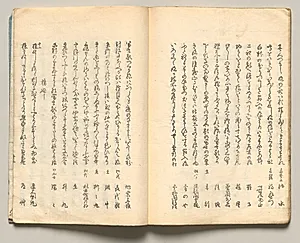 Spread Twenty from Volume Six of People of Japan in Light Verse (Kyōka) by Utagawa Hiroshige (Japanese, 1797–1858)