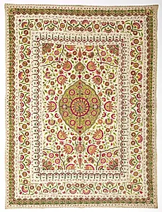 Spread with floral medallion pattern by Unknown Artist