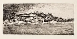 Spring at Cardross by Muirhead Bone (British, 1876–1953)