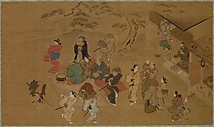 Spring Dance Scene by Hishikawa Moronobu (Japanese, c. 1618–1694)