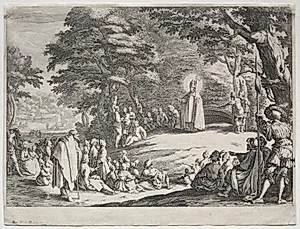 St. Amo Preaching in a Wood by Jacques Callot (French, 1592–1635)