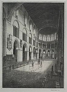 St. Bartholomew's Church, Interior by Herbert Gordon Warlow (British, 1885–1942)