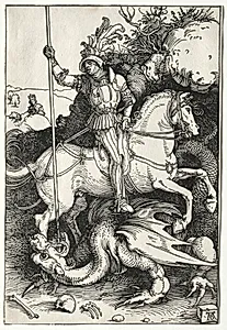 St. George Killing the Dragon by Albrecht Dürer (German, 1471–1528)