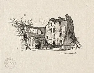St. Julien le Pauvre: Le Presbytère by Auguste Louis Lepère (French, 1849–1918)