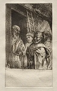St. Pierre et St. Paul à la porte du Bonhomme Misère by Alphonse Legros (French, 1837–1911)