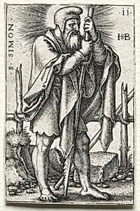 St. Simon by Hans Sebald Beham (German, 1500–1550)