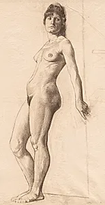 Standing Nude Model by Otto H. Bacher (American, 1856–1909)