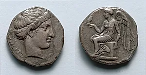 Stater: Head of Nymph (Obverse); Nike (Reverse) by Unknown Artist