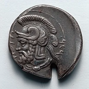 Stater: Head of Pharnabazus, Helmeted, within Circle (reverse) by Unknown Artist