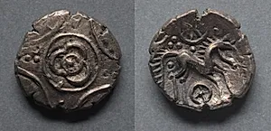 Stater: Three-Petal Flower (obverse); Horse and wheels (reverse) by Unknown Artist