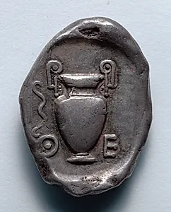 Stater: Volute Krater, Bow, within Incuse Circle (reverse) by Unknown Artist