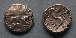 Stater: Wreath, Crescents, and Wheel (obverse); Horse and Diamond (reverse) by Unknown Artist
