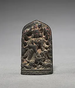 Stele with Durga Figure by Unknown Artist