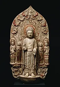 Stele with Shakyamuni and Maitreya by Unknown Artist