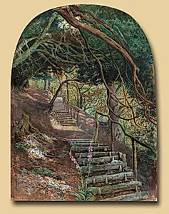 Steps in a Garden by William Henry Millais (British, 1828–1899)