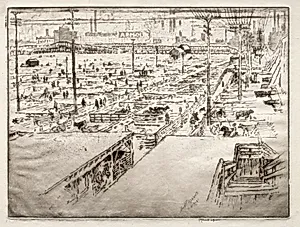 Stockyards, Chicago by Joseph Pennell (American, 1857–1926)