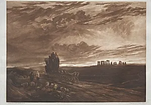 Stonehenge at Daybreak by Frank Short (British, 1857–1945)