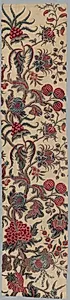 Strip of Woodblock Printed Linen by Unknown Artist