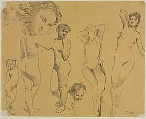 Studies of Female Nudes by Henri Fantin-Latour (French, 1836–1904)