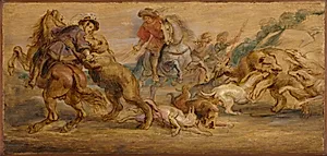 Study for "The Bear Hunt" (for the Alcázar, Madrid) by Peter Paul Rubens (Flemish, 1577–1640)