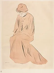 Study of a Seated Woman by Jean Louis Forain (French, 1852–1931)
