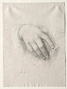 Study of Hands by Alphonse Legros (French, 1837–1911)