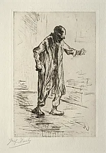 Stumbling Old Man by Jozef Israëls (Dutch, 1824–1911)