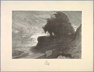Suite de Paysages: Landscape, Plate 4, Remarque, Snake by Charles Marie Dulac (French, 1865–1898)