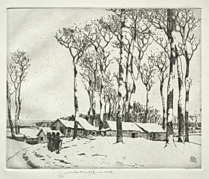 Sur la Neige (Harold Wood, near Romford) by William Lee Hankey (British, 1869–1952)