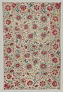 Suzani: Curtain or Bed Cover by Unknown Artist