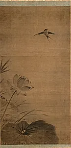 Swallow and Lotus by Fachang Muqi (Chinese, 1220–1280)