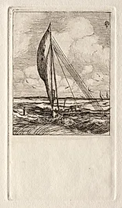 Swift Sailing Proa, Mulgrave Archipelago, Oceania by Charles Meryon (French, 1821–1868)