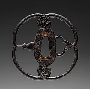 Sword Guard (Tsuba) with Cranes by Unknown Artist