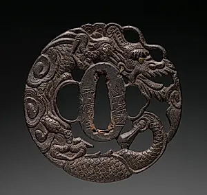 Sword Guard (Tsuba) with Dragon by Unknown Artist