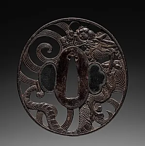 Sword Guard (Tsuba) with Dragon by Unknown Artist