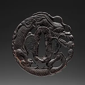 Sword Guard (Tsuba) with Dragon by Unknown Artist