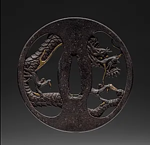 Sword Guard (Tsuba) with Dragon by Unknown Artist