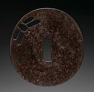 Sword Guard (Tsuba) with Dragonfly by Unknown Artist