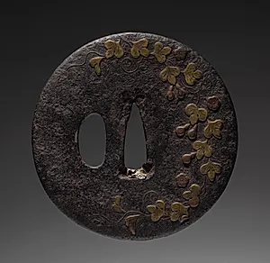 Sword Guard (Tsuba) with Gourds on Vine by Unknown Artist