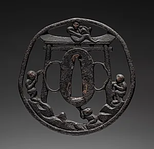 Sword Guard (Tsuba) with Hiyoshi Taisha by Unknown Artist