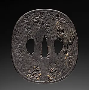 Sword Guard (Tsuba) with Lion by Unknown Artist