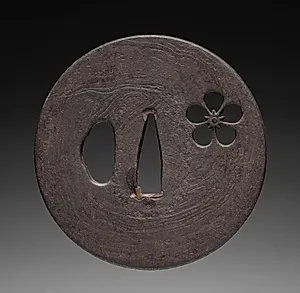Sword Guard (Tsuba) with Plum by Unknown Artist
