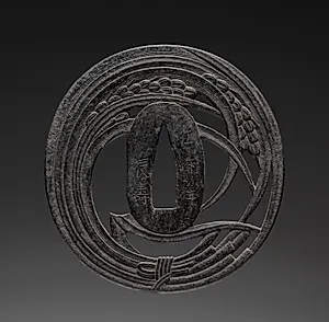 Sword Guard (Tsuba) with Sheaf of Rice by Unknown Artist
