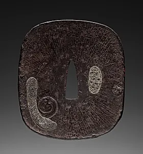 Sword Guard (Tsuba) with Snail and Gourd by Unknown Artist