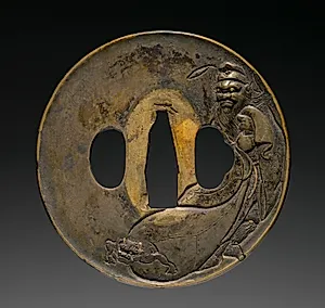 Sword Guard (Tsuba) with Zhong Kui (Shōki) the Demon Queller by Unknown Artist