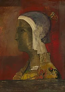 Symbolic Head by Odilon Redon (French, 1840–1916)