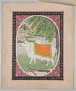 Taurus, from a Mandi Astrology Series by Sanju (Indian, active late 1700s-early 1800s)