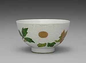 Teabowl from Teabowls with Peony and Crabapple by Seifū Yohei III (Japanese, 1851–1914)