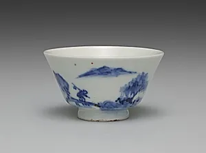 Teacup from Teacups with Chinese Landscapes by Seifū Yohei IV (Japanese, 1872–1951)